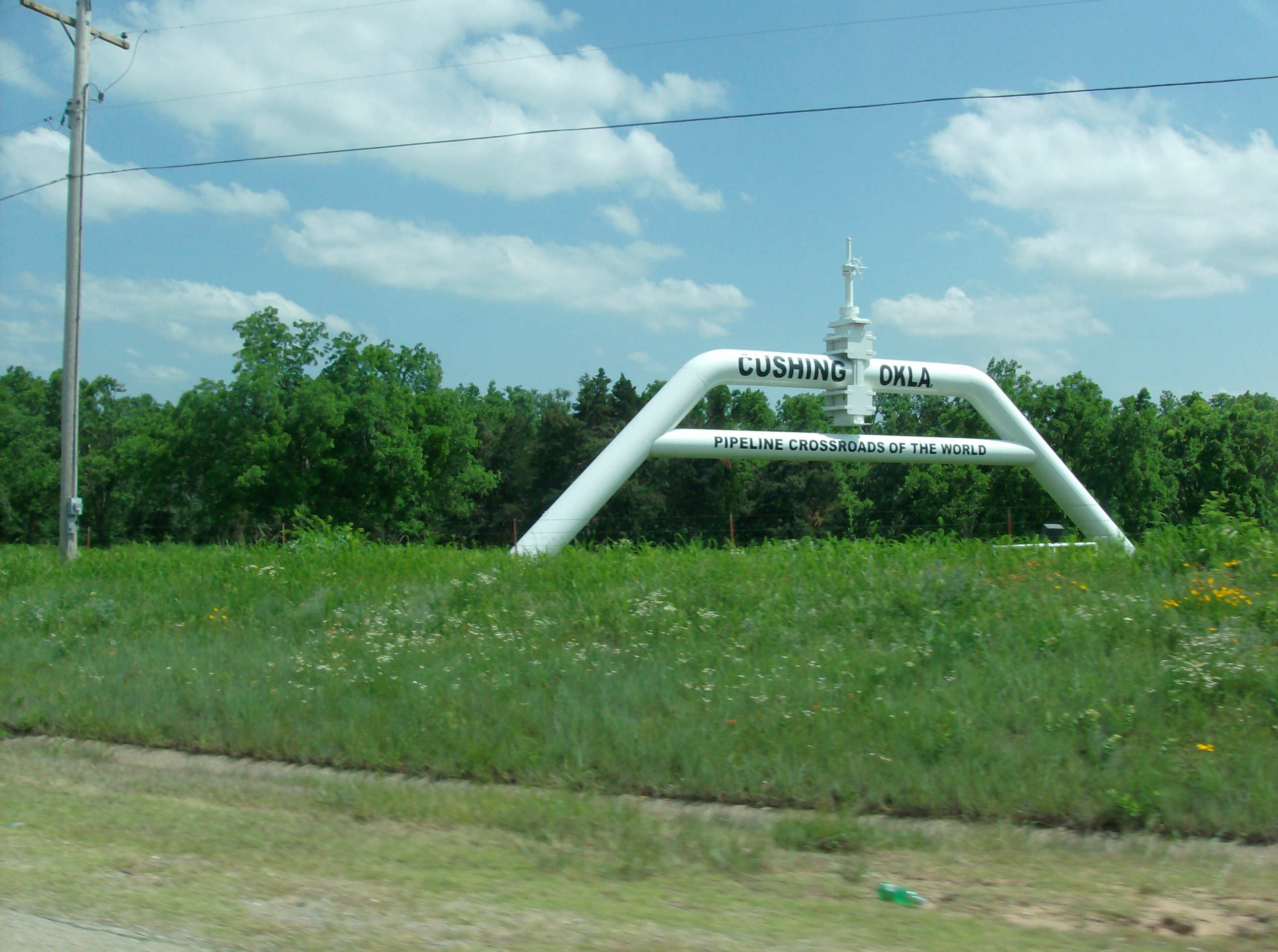 A Welcome to Cushing, Oklahoma - pipeline crossroads of the world